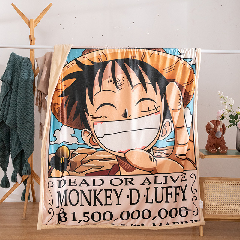 海贼王火影忍者长方形休闲便携式睡觉携带毛毯