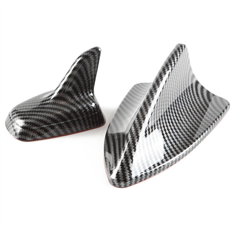 Cross-border car decoration carbon fiber pattern antenna, universal modification shark fin antenna, wireless roof spoiler antenna