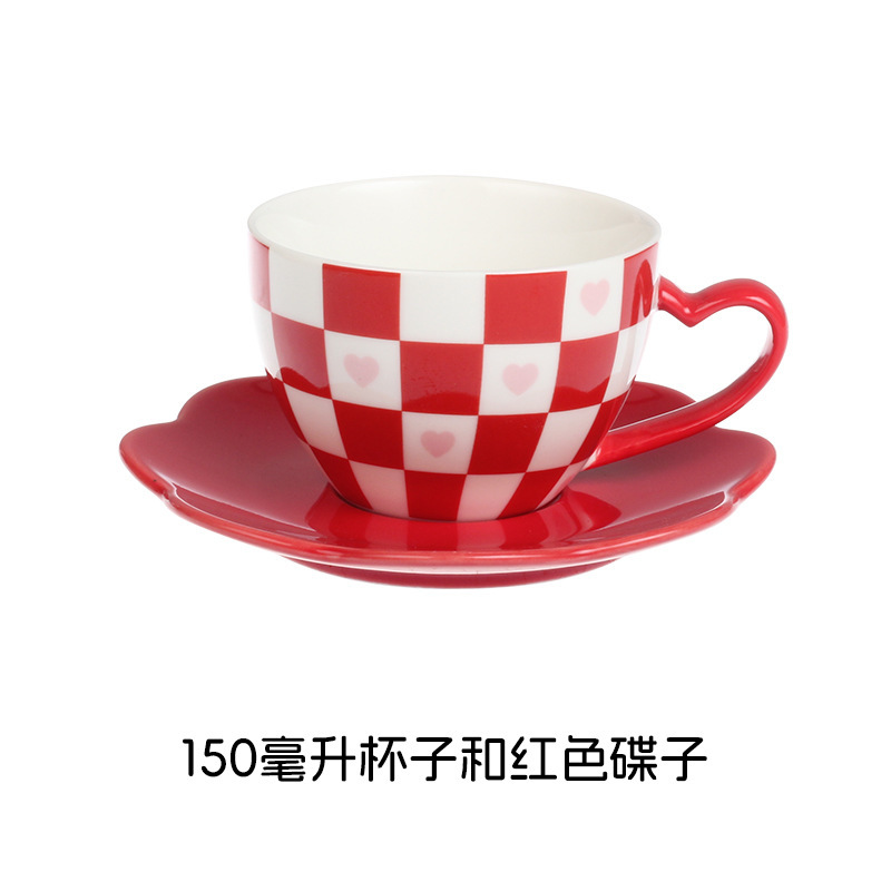 高温デカール加工、シンプルなスタイル、高級感、お手入れ簡単、バレンタインデーの陶器食器セット、ボウル、カップ、食器|undefined