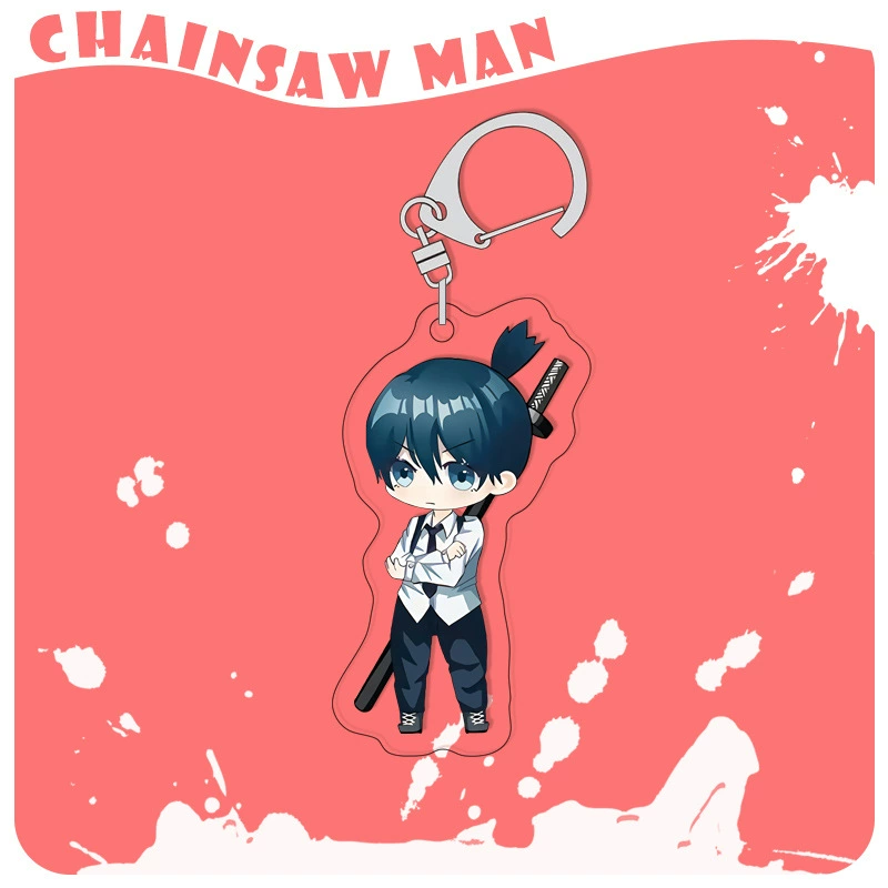 Chainsaw, acrylic keychain, double-sided pendant, 4mm