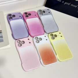 适用苹果iPhone17ProMax小蛮腰光面闪粉镜头全包16/15/14软手机壳
