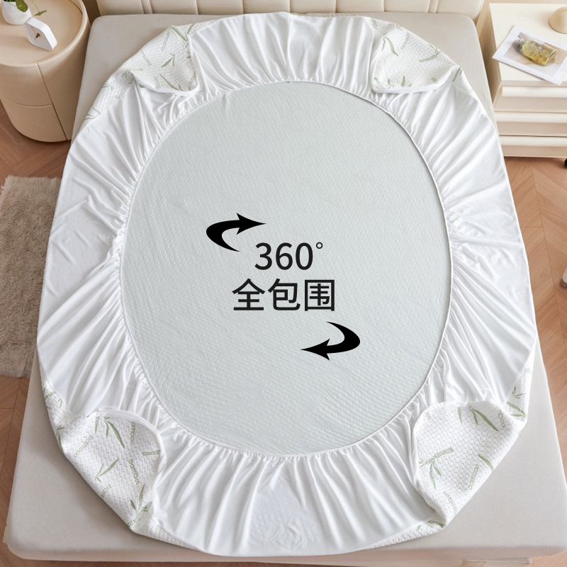 Amazon Comercio exterior Venta caliente fibra de bambú capa de aire jacquard impermeable colcha cubierta bebé colchón cubierta protectora pañal pad