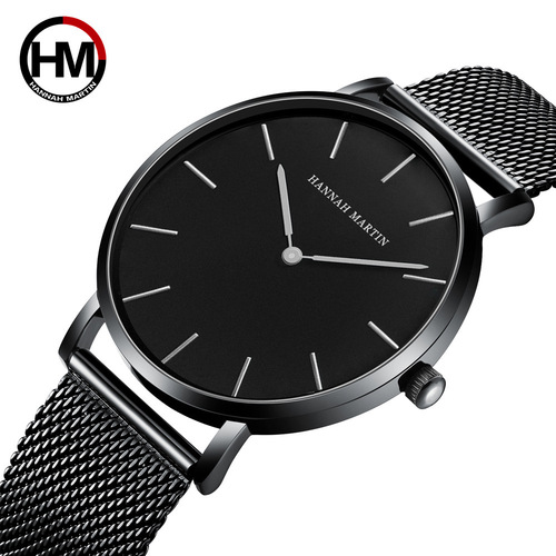 One piece drop shipping Japanese movement simple ultra-thin dw Milan braided stainless steel mesh strap quartz watch waterproof watch for men