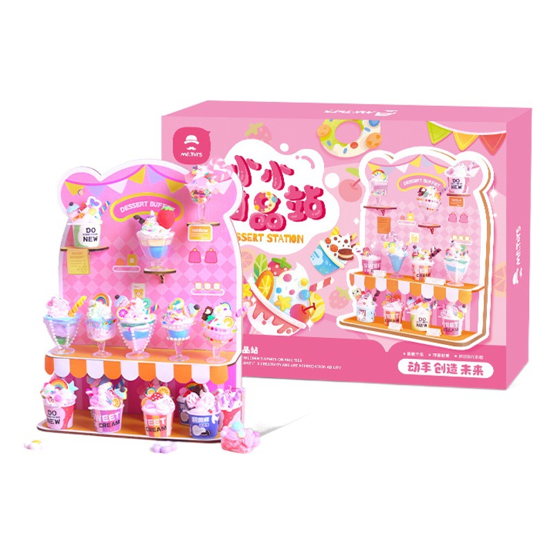 Mr. Toy リトルデザートハウス 子供用ギフト 女の子 手作り DIY アイスクリーム カップ クリーム接着剤 食品玩具 6
