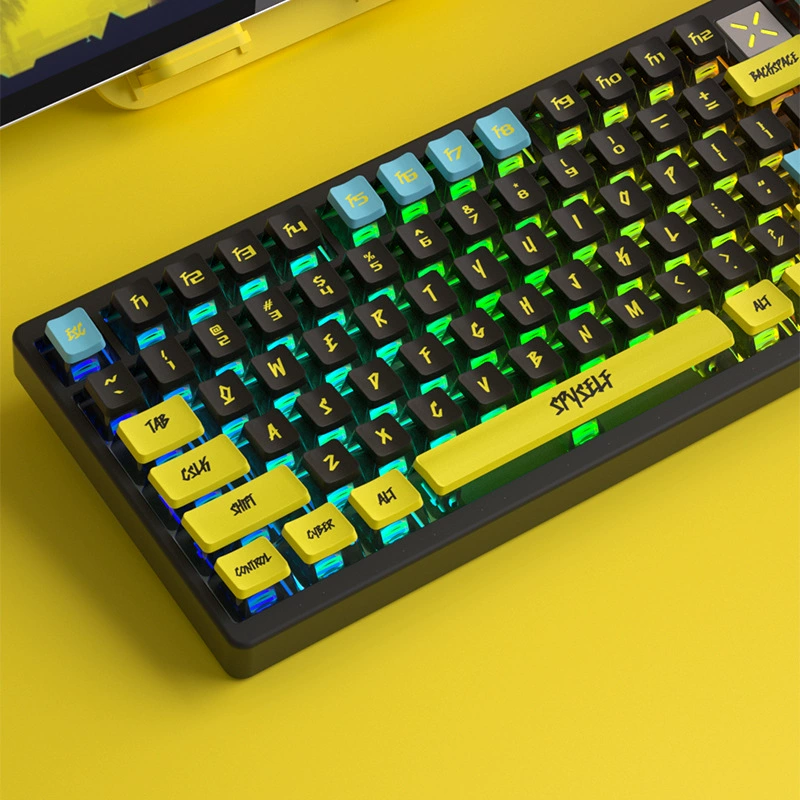 Siber Paspunk четыре стороны светлая pudding keycaps PBT материал сублимация