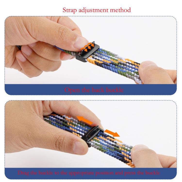 xDfind para reloj de Apple absorción incorporada de retorno de nylon correa trenzada 38 - 49mm universal