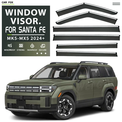 Rain shield — for Hyundai Shengda Santa - standard-packaging-without-logo-santa-fe6pcsoverseasmk5-mx5-2024pcrain-shield-with-bright-strips
