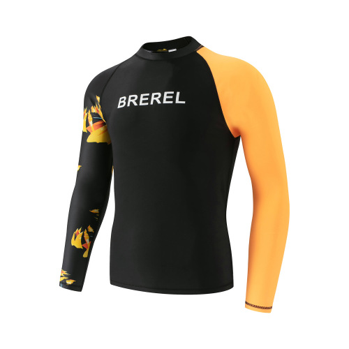 BREREL Korean wetsuit, men's split swimsuit, five-quarter pants suit, long-sleeved quick-drying sportswear, beach suit