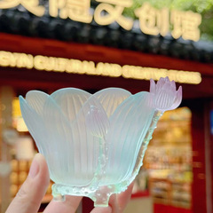 杭州Lingyin文化創造ガラス蓮小水箱カラフルな蓮マスターカップデスクトップクリエイティブ装飾品景勝地卸売