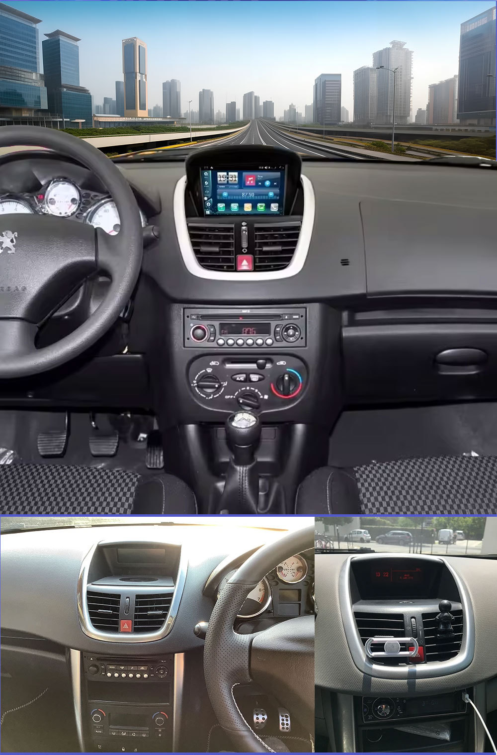 Suitable for 7inch Peugeot 207Cc Android Car Gps High-Definition Screen Mp5 Bluetooth Navigation All-In-One Carplay
