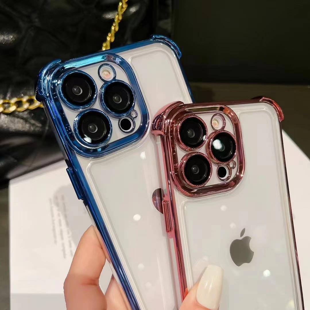 ProMax nuevo iPhone12 Apple 13 teléfono caso 11 Película de lente resistente a caídas de color sólido simple para 14