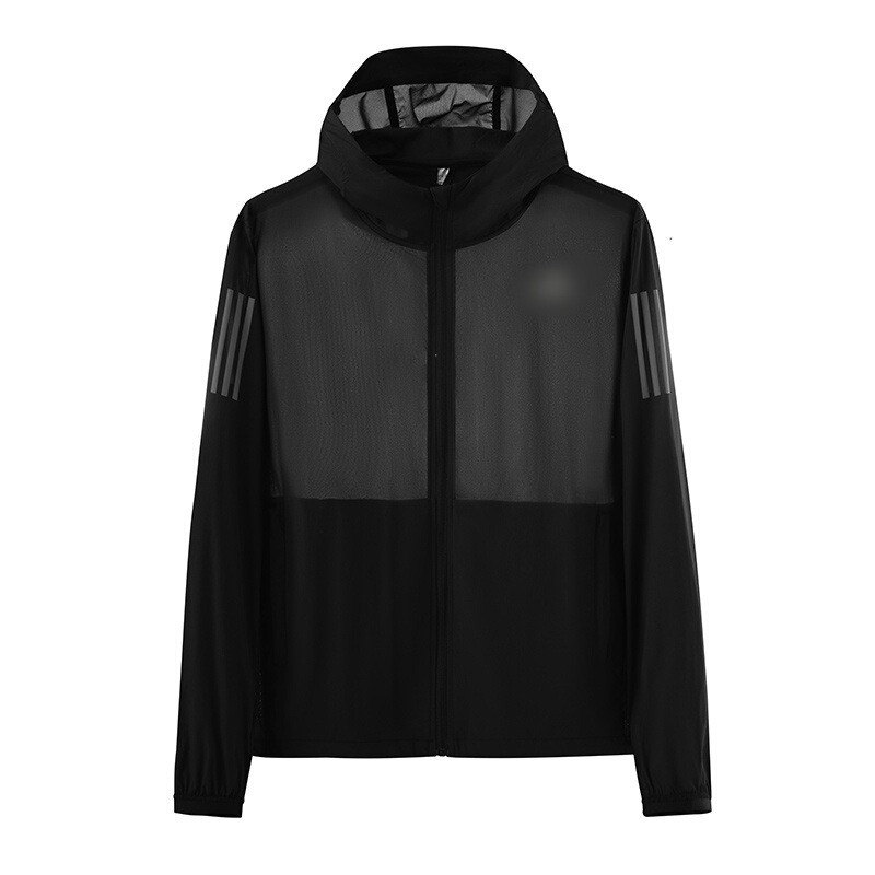小さなロゴ夏のアイスシルク日焼け防止服カップル超薄型通気性抗 UV スキン服屋外日焼け防止服ジャケット|undefined