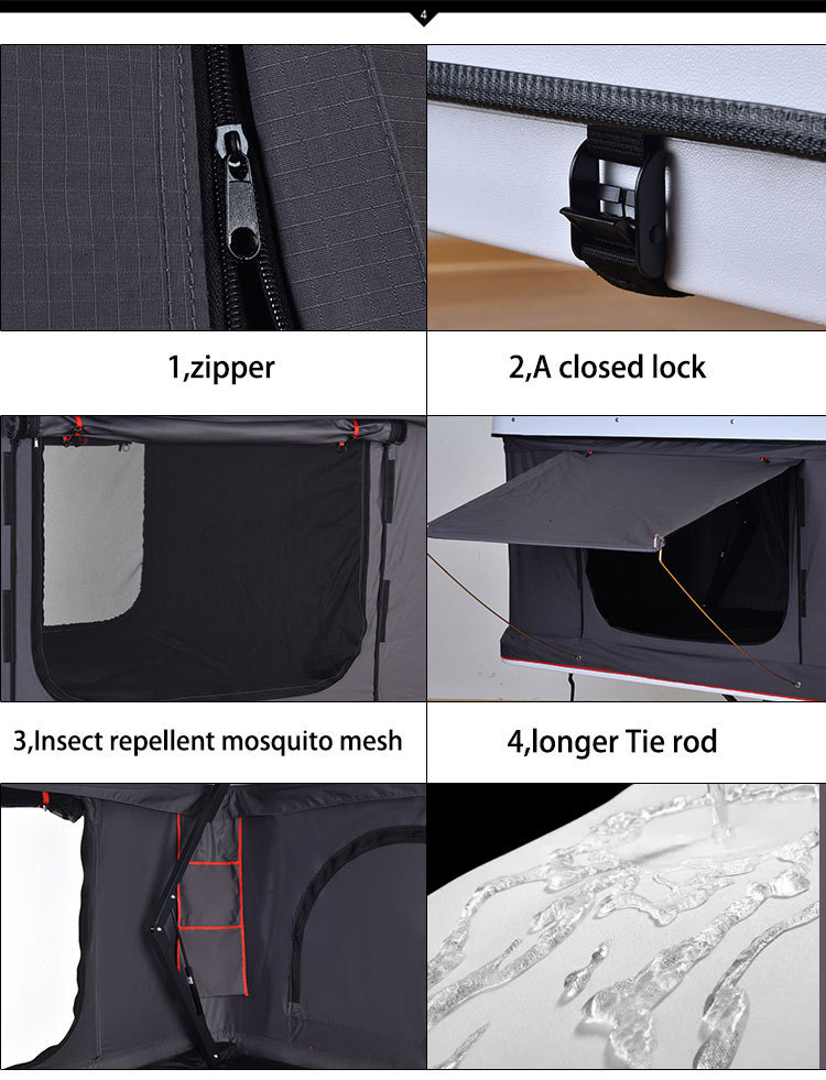 Roof Tent Quick-Open Straight Support Hard Shell Tent Suv Car Tent Camping Tent Car Hard Top Tent