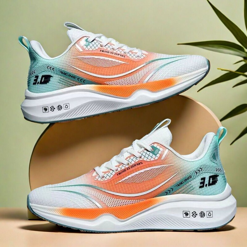 Men's Shoes 2025 New Spring & Fall Sports Shoes Running Wear-Resistant Lightweight Running Shoes Breathable Teenagers Junior High School Students High School