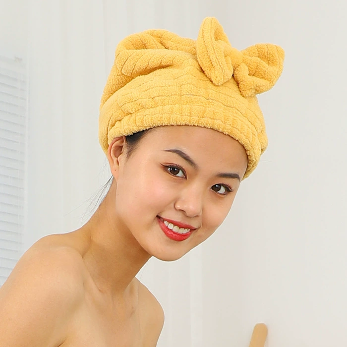 Cotton quick dry hair towel, increased thickness