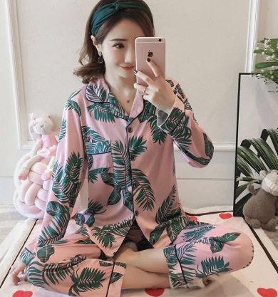 Cardigan Pijamas Mujer Otoño e Invierno Internet celebridad lindo traje de dos piezas de manga larga casual primavera coreana y otoño princesa estilo ropa para el hogar image 24