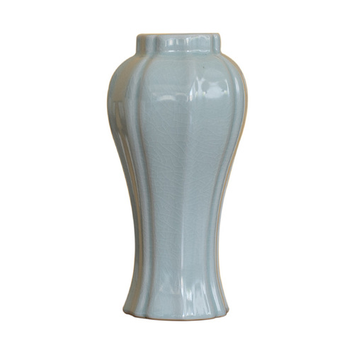 Ru kiln vase arrangement ceramic modern simple flower ware home furnishing tea set flower insert ceramic table top azure entrance hall