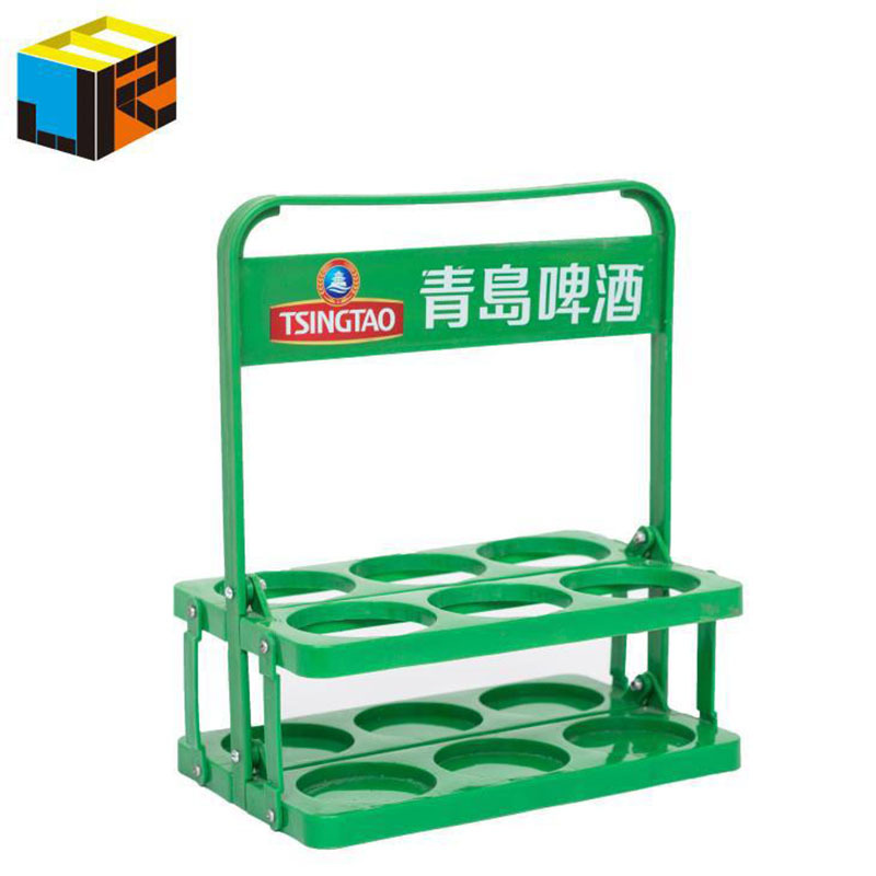 塑料台卡6瓶啤酒饮料酒吧展示架可乐收银桌面托架货架出口支架