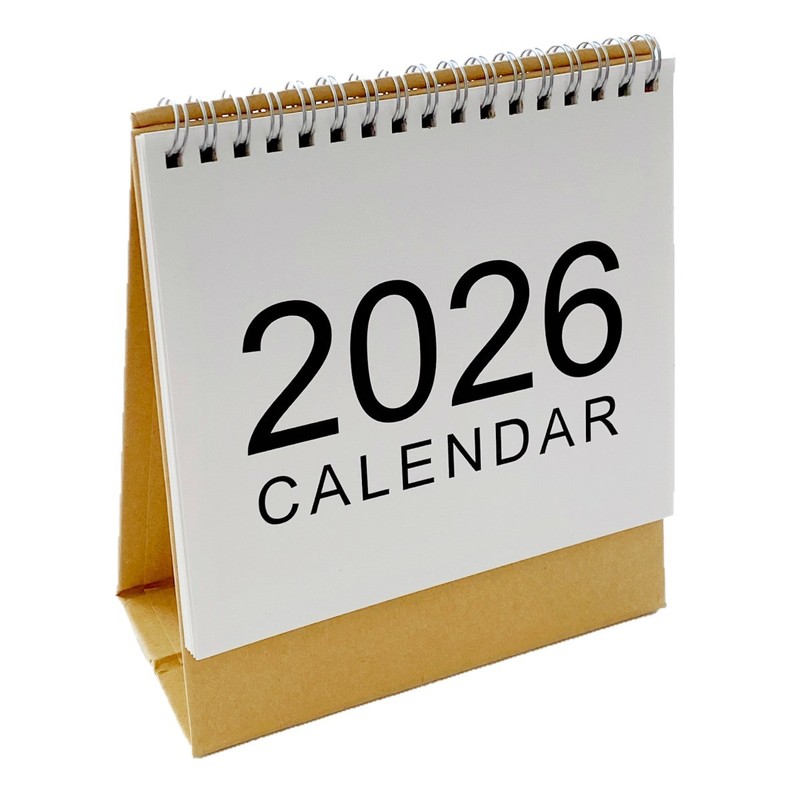 2026年简约台历百搭木质风桌面办公装饰摆件记事备忘打卡记录月历|undefined