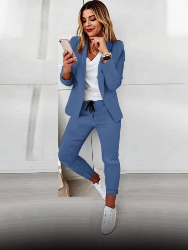 ヨーロッパとアメリカのクロスボーダー願いアマゾン独立ステーション AliExpress 新しいカジュアルファッションスーツスーツ婦人服スーツ|undefined