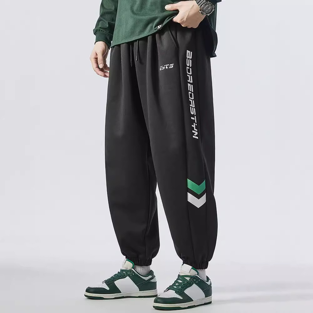 2XL-8XL特大码运动裤男束脚潮胖宽松大码加大加肥卫裤肥佬长裤