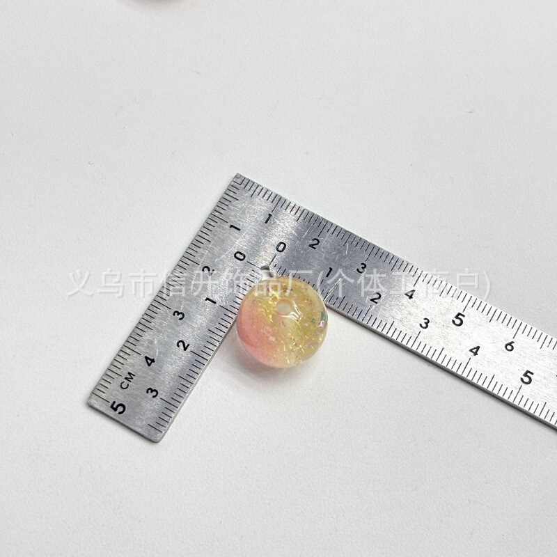 通孔树脂彩虹欧泊梦幻圆珠串珠手机链钥匙链手链diy手工饰品材料|undefined