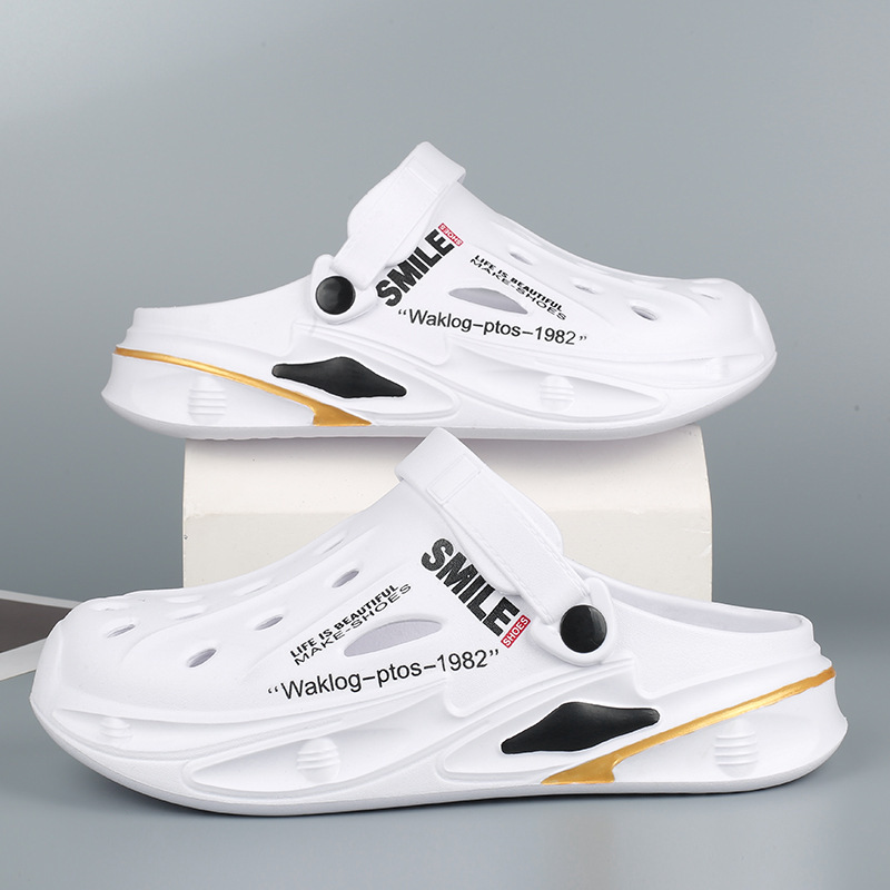 Baotou Dongdong zapatos de verano 2024 tendencia red antideslizante engrosado transpirable moda pareja de doble uso zapatos de playa para hombre