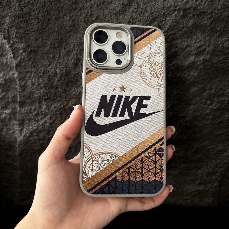 Suitable for Apple 15 Pro Max Phone Case, New iPhone 14 Trendy Brand Nike Hook 17 Embossed Pattern High-End