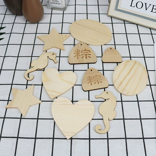 厂家批发diy木片圣诞节日装饰品木质家居挂饰品涂鸦木片儿童玩具