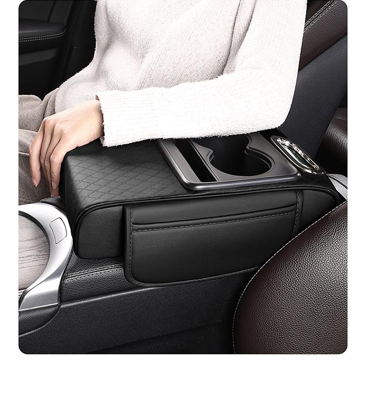 2026 New Model Multifunctional Height-Increasing Car Armrest Box Pad, Intense Coffee Color Height-Increasing Armrest Box Pad