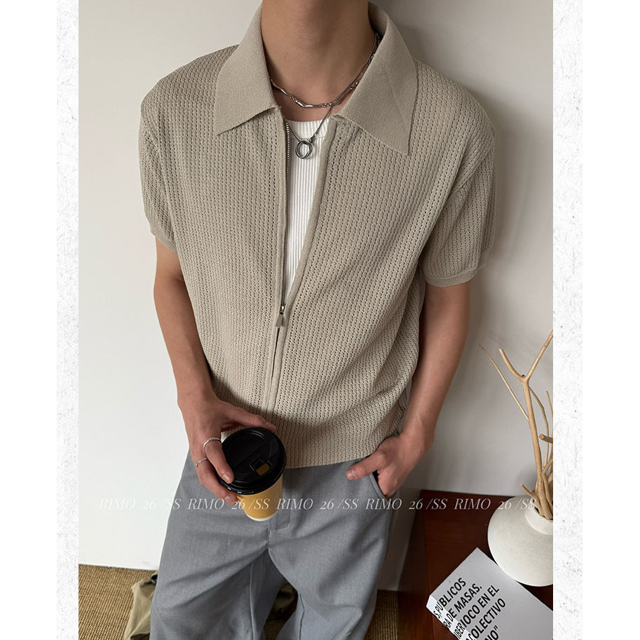 Camisas de polo de manga corta de estilo antiguo, camisetas de jersey de hombre con solapa, texturas de seda de hielo, camisetas de verano, fábrica transfronteriza al por mayor