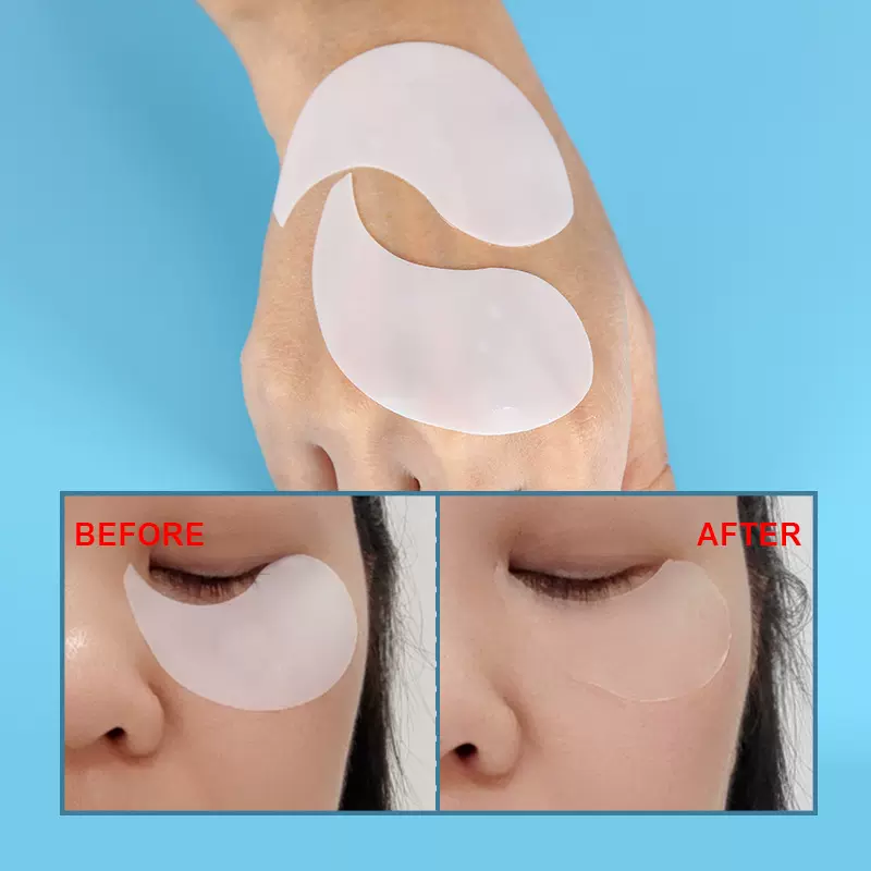 胶原蛋白太极眼贴膜白变透月牙眼膜眼贴胶原白冰透眼贴膜定制贴牌