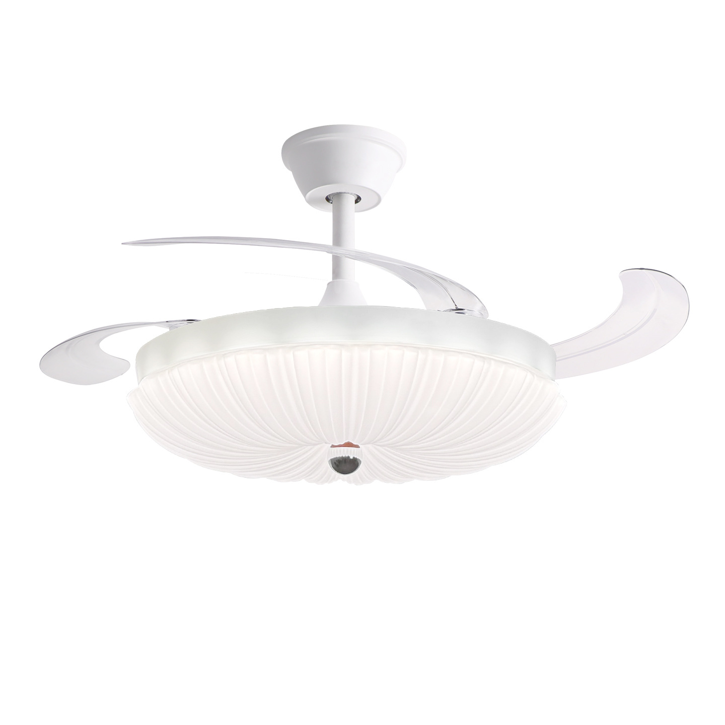 Luz de ventilador de techo de viento crema medieval lámpara de ventilador de dormitorio moderna y simple 2026 nueva lámpara de ventilador silenciosa