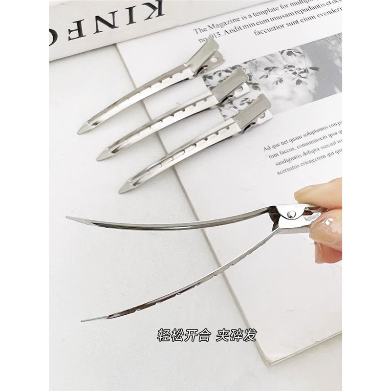 Carpeta esponjosa para el cabello, pinza para el cabello que no deja marcas, pinza de posicionamiento de boca de pato con flequillo, clip de peinado para maquillador, horquilla para la cabeza image 5