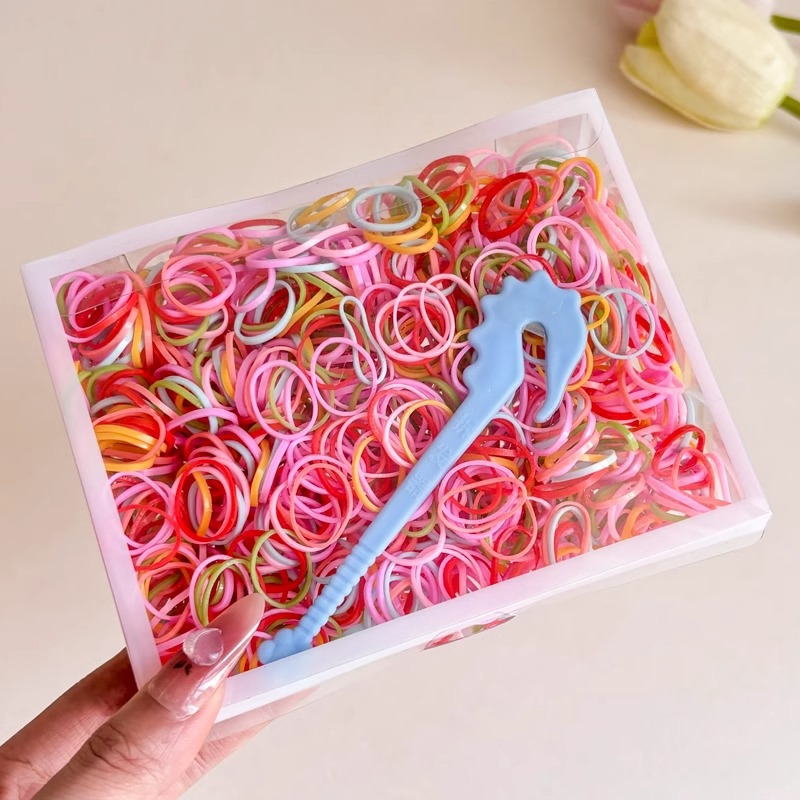 Coleteros desechables, gomas pequeñas para el cabello para niños, gomas para el cabello que no dañan el cabello, gomas para niñas, coleteros de alta elasticidad, accesorios para el cabello.