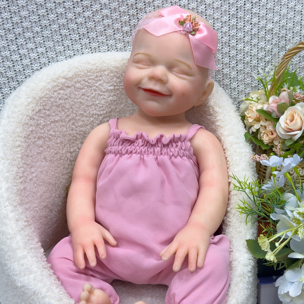 Muñecas navideñas renacidas para niños regalos sólidos transfronterizos para bebés simuladores juguetes de muñecas 45 suave CM silicona