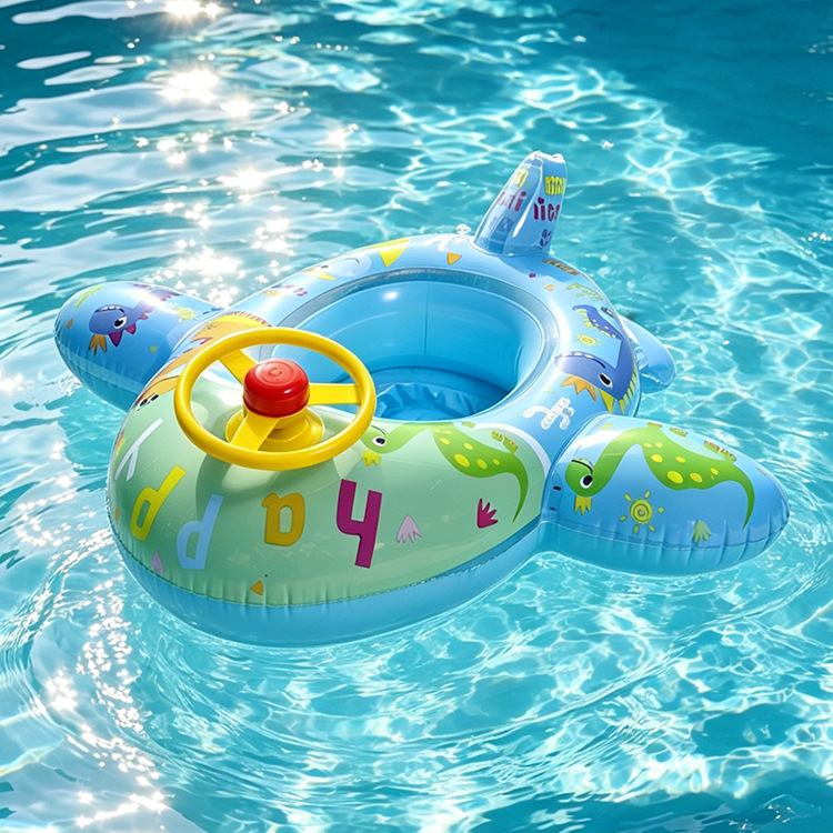 Anillo de natación infláble para niños pequeños barcos de agua para bebés embarcaciones de agua engrosado PVC asiento de niños PVC ecológico image 7