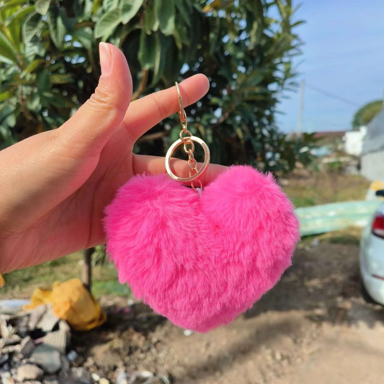 Bag Pendant, Keychain Classification Sweet Simple Style Heart Shape Alloy Valentine's Day Women's Bag Pendant Keychain