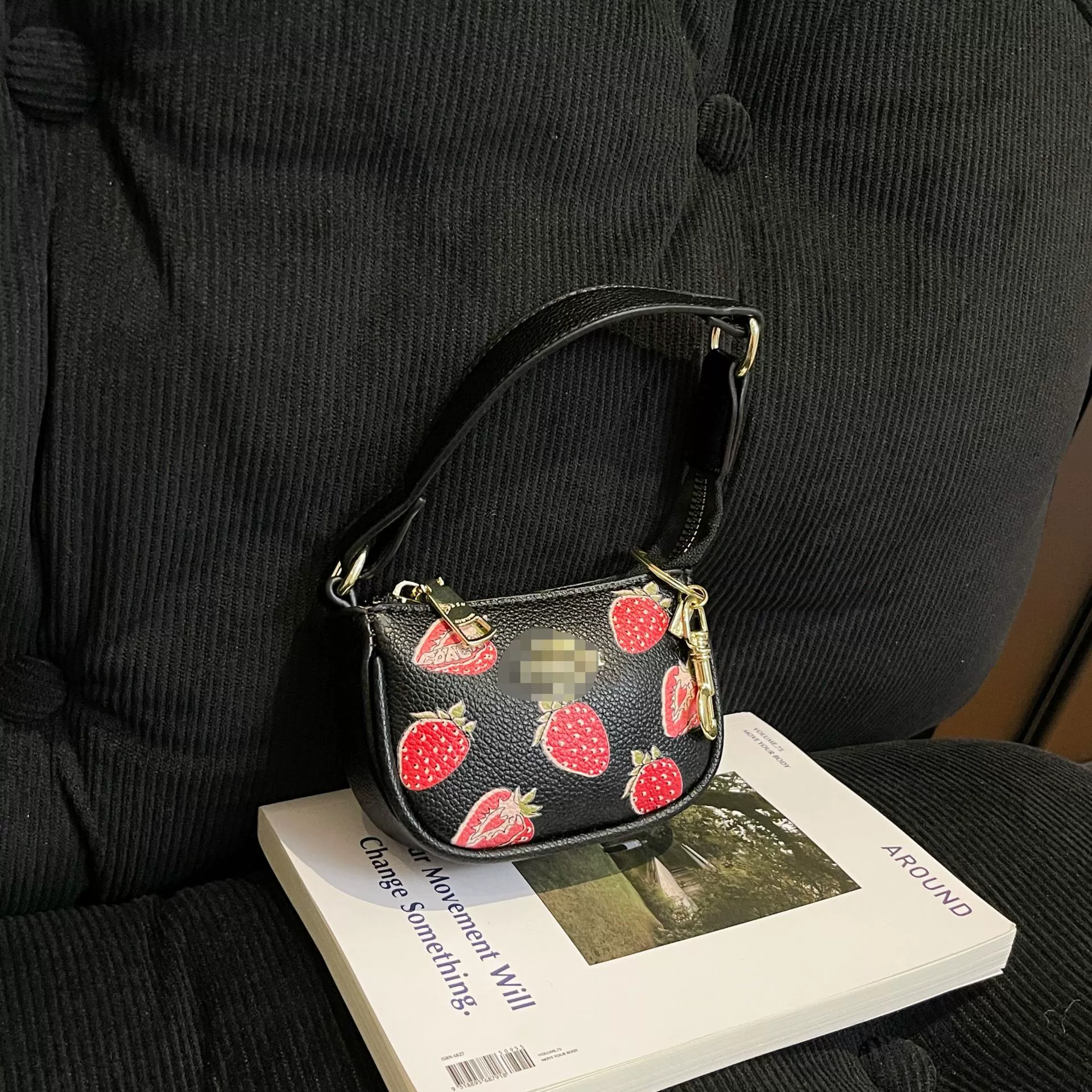 Bag, design keychain, cute wallet, European style