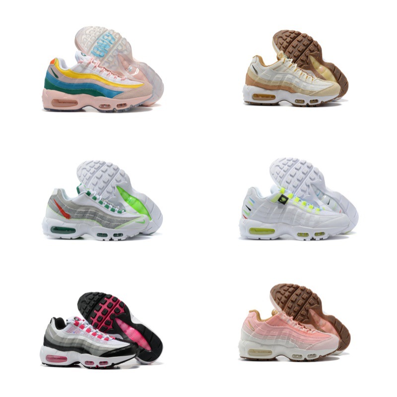 국경 간 AIR MAX95 여성용 풀 팜 에어 쿠션 운동화, 쿠셔닝 및 통기성 메쉬 캐주얼 신발, Putian 신발
