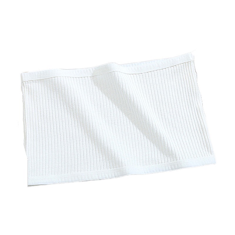 2022 New Summer Threaded Cotton Chest Wrap Underwear Strapless Student Anti-Light Base Top Women