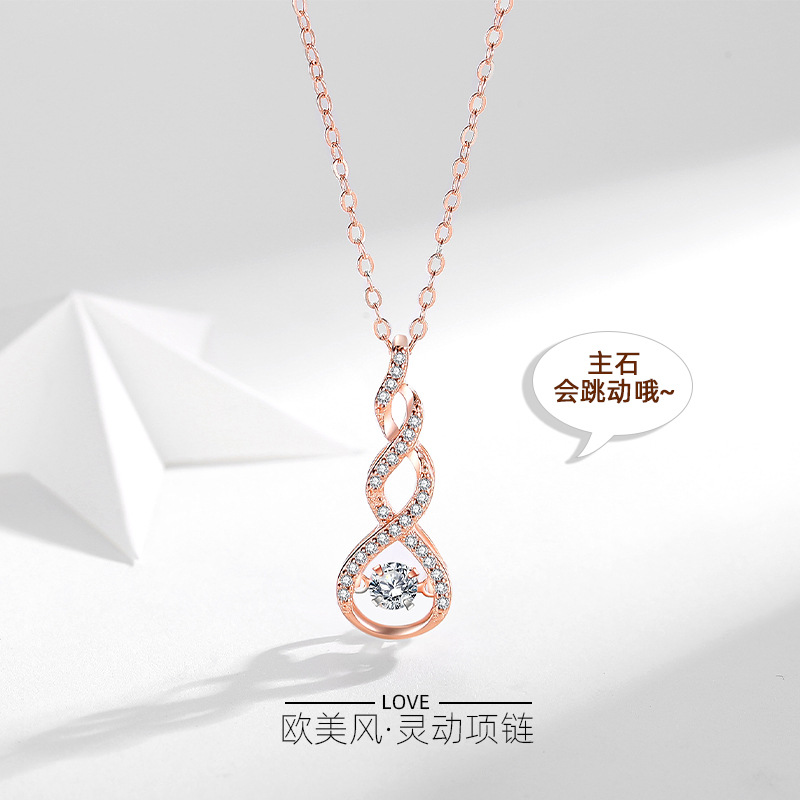 S925 plata esterlina estilo europeo y americano joyería de moda transfronteriza inteligente diseño creativo joyería collar elegante collar del todo fósforo