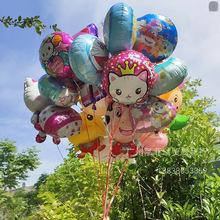 大号卡通铝膜飘空气球会飞送线动物气球地推玩具地摊儿童生日装饰