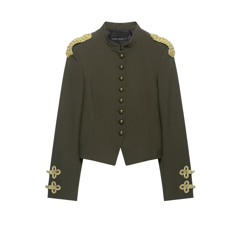 ZA European and American Style 2025XZ Autumn New Foreign Trade Women's Clothing Wholesale Elegant Slim Fit Stand Collar Single-Breasted Blazer ZA European and American Style 2025XZ Autumn New Foreign Trade Women's Clothing Wholesale Elegant Slim Fit Stand Collar Single-Breasted Blazer