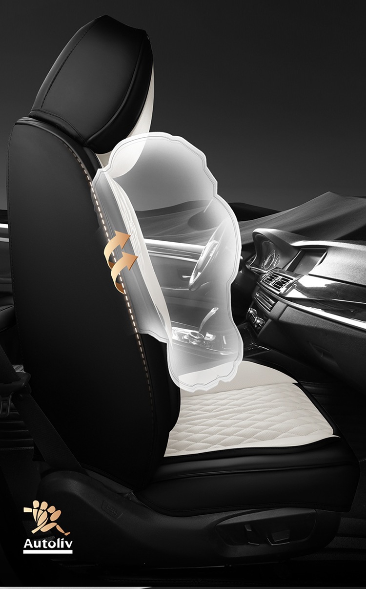 New Nappa Leather Fixed Lumbar Support Three-Dimensional Car Seat Cover, Universal for All Seasons, Car Seat Cushion Exclusively Available on Amazon