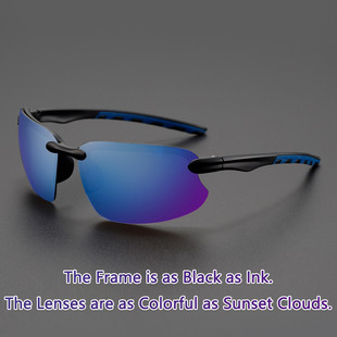 Cross-Border Professional Outdoor Half-Frame Sports Glasses Personalized Windproof, Sandproof and Uv-Proof Cycling Glasses Bl5822
