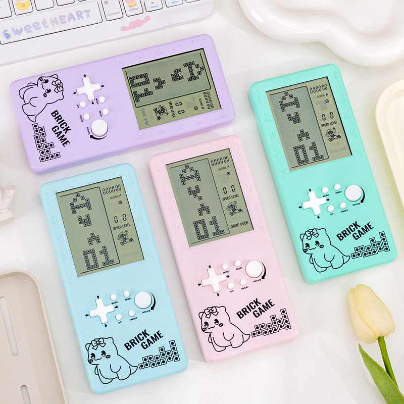 Cross-Border New 4.1inch Large Screen Electronic Tetris Game Console Handheld Classic Educational Children's Toy