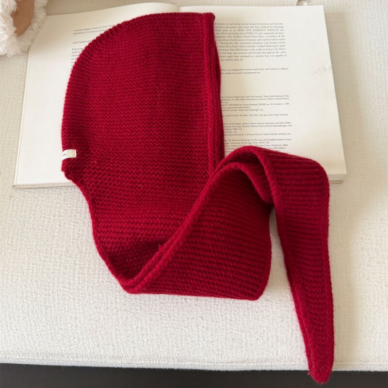 High-End 100% Wool Knitted Women's Balaclava Hat and Scarf Combo for Autumn and Winter, Warm Ear-Protecting Hood High-End 100% Wool Knitted Women's Balaclava Hat and Scarf Combo for Autumn and Winter, Warm Ear-Protecting Hood