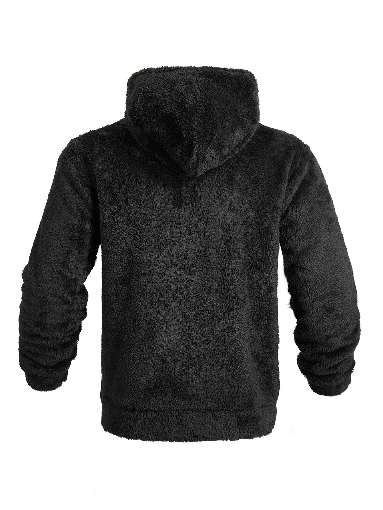 Herren Kapuzenstrickjacke Aus Doppelseitigem Samt Mit Reißverschluss_voghion.com