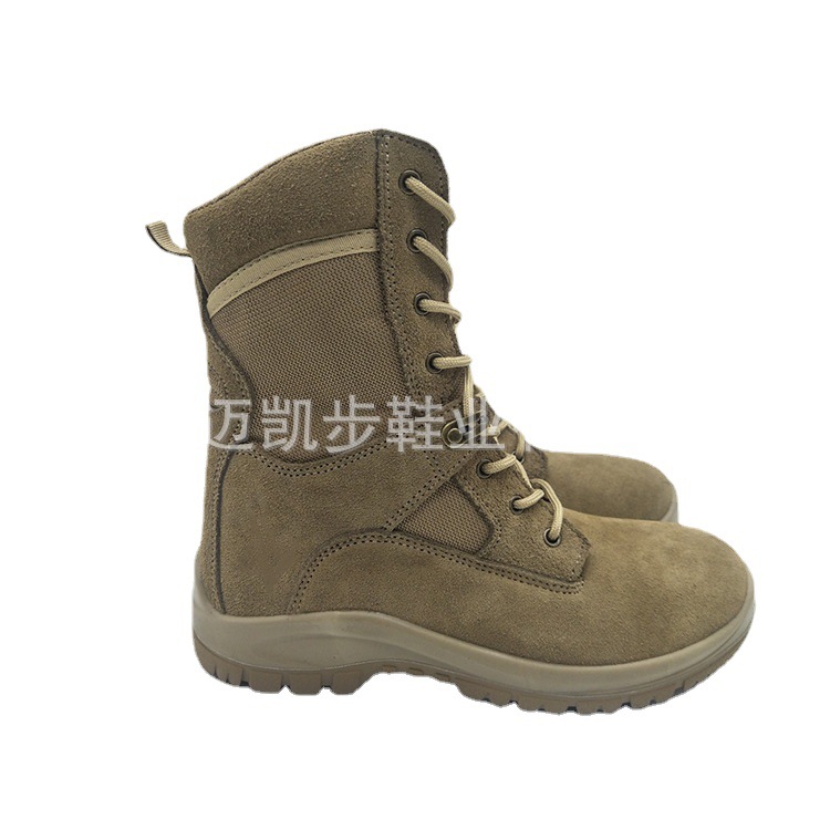 跨境直供户外运动透气沙漠作战高帮作业靴    侧面带拉链款